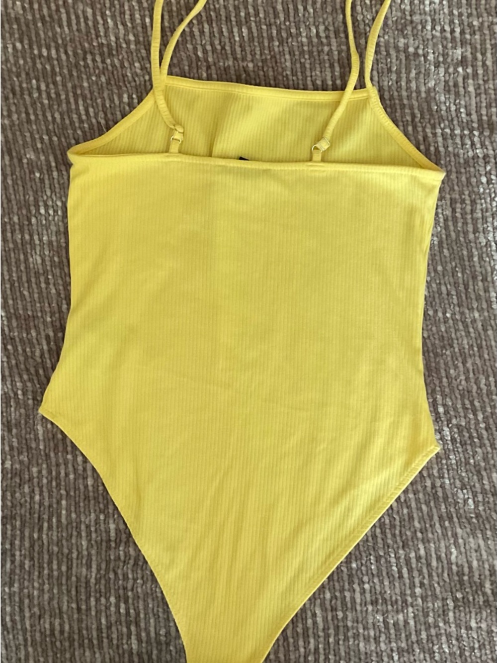 Yellow Ribbed One-Piece Bodysuit - Picture 2 of 2